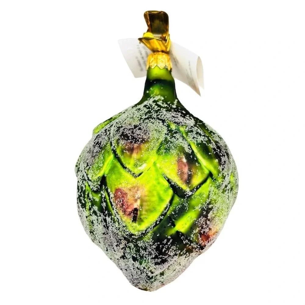 Christopher Radko 1998 Hearty Choke Artichoke Clip-On Ornament‎ Multicolor